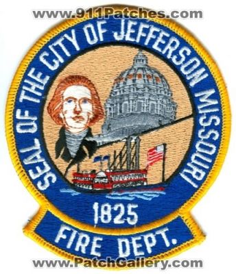 Jefferson Fire Department Patch (Missouri)
Scan By: PatchGallery.com
Keywords: dept. seal of the city of