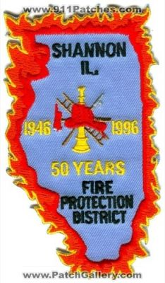 Shannon Fire Protection District 50 Years (Illinois)
Scan By: PatchGallery.com
Keywords: department dept. il.