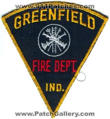 Greenfield Fire Department (Indiana)
Scan By: PatchGallery.com
Keywords: dept. ind.