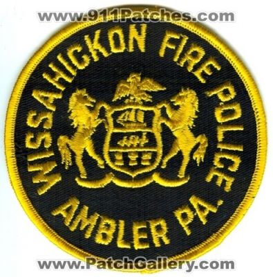 Wissahickon Fire Police Department Ambler Patch (Pennsylvania)
Scan By: PatchGallery.com
Keywords: dept.