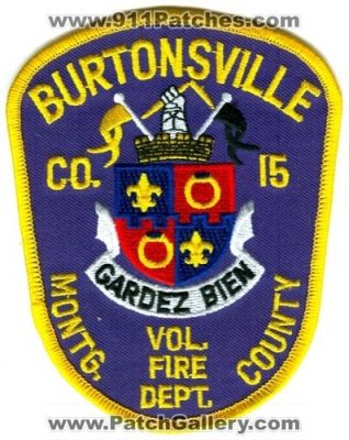Burtonsville Volunteer Fire Department Company 15 (Maryland)
Scan By: PatchGallery.com
Keywords: co. vol. dept. montg. county