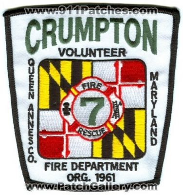 Crumpton Volunteer Fire Department (Maryland)
[b]Scan From: Our Collection[/b]
Keywords: rescue 7 queen annes