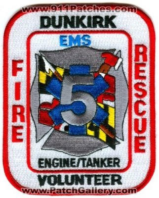 Dunkirk Volunteer Fire Rescue Engine Tanker EMS 5 (Maryland)
Scan By: PatchGallery.com
