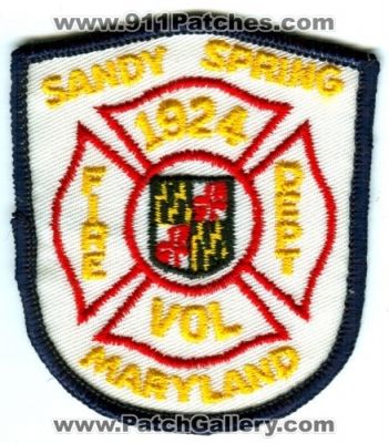 Sandy Spring Volunteer Fire Department (Maryland)
Scan By: PatchGallery.com
Keywords: dept