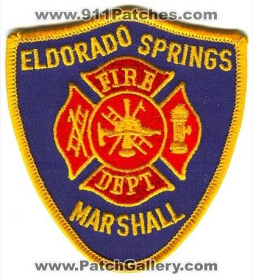 Eldorado Springs Marshall Fire Department Patch (Colorado)
[b]Scan From: Our Collection[/b]
Keywords: dept