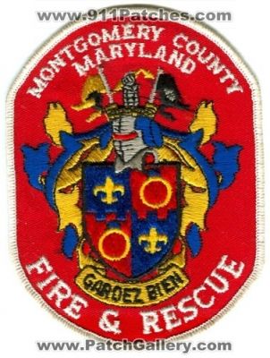 Montgomery County Fire and Rescue Department (Maryland)
Scan By: PatchGallery.com
Keywords: & dept.