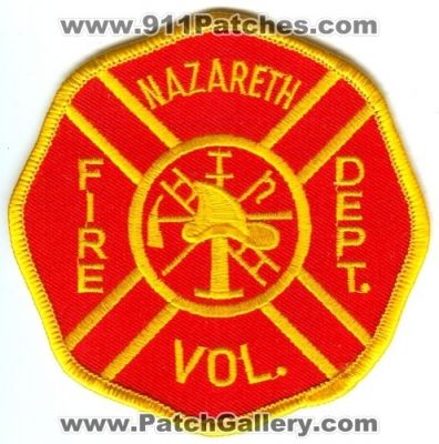 Nazareth Volunteer Fire Department Patch (Pennsylvania)
Scan By: PatchGallery.com
Keywords: vol. dept.