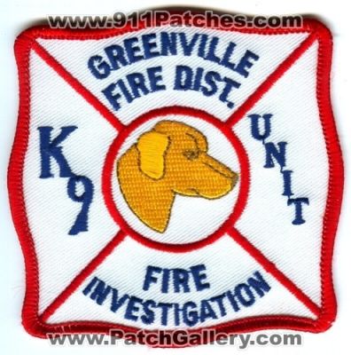 Greenville Fire District Fire Investigation K-9 Unit (New York)
Scan By: PatchGallery.com
Keywords: k9 dist.