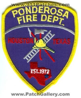 Ponderosa Fire Department (Texas)
Scan By: PatchGallery.com
Keywords: dept. houston