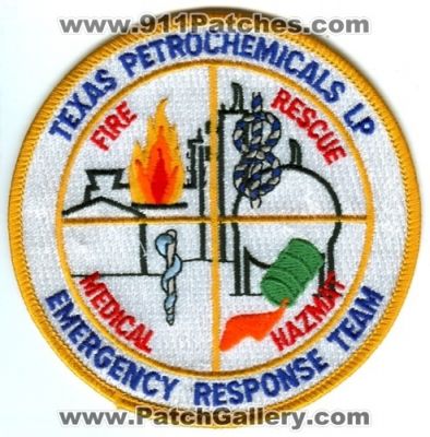 Texas Petrochemicals LP Emergency Response Team (Texas)
Scan By: PatchGallery.com
Keywords: ert fire rescue medical hazmat haz-mat