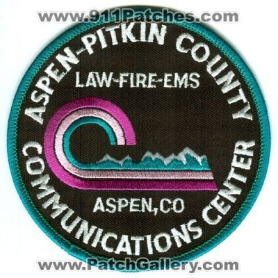 Aspen Pitken County Communications Center Law Fire EMS Patch (Colorado)
[b]Scan From: Our Collection[/b]
Keywords: 911