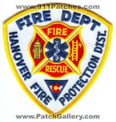 Hanover Fire Protection District Patch (Colorado)
[b]Scan From: Our Collection[/b]
Keywords: dist. rescue dept department