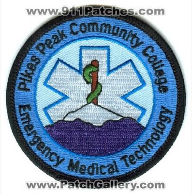 Pikes Peak Community College Emergency Medical Technology Patch (Colorado)
[b]Scan From: Our Collection[/b]
Keywords: ems