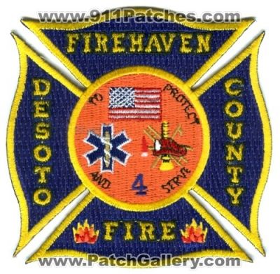 DeSoto County Fire Department 4 Patch (Florida)
Scan By: PatchGallery.com
Keywords: co. dept. firehaven to protect and serve