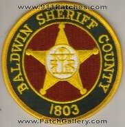 Baldwin County Sheriff
Thanks to BlueLineDesigns.net for this scan.
Keywords: georgia