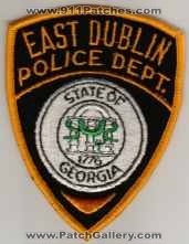 East Dublin Police Dept
Thanks to BlueLineDesigns.net for this scan.
Keywords: georgia department