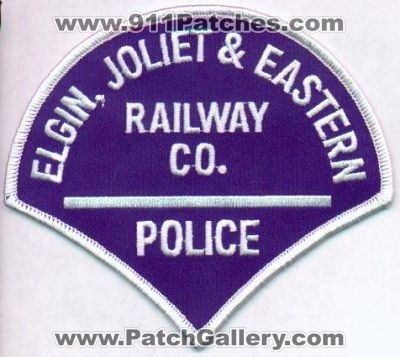 Elgin Joliet & Eastern Railway Co Police
Thanks to EmblemAndPatchSales.com for this scan.
Keywords: illinois company