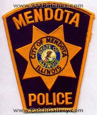 Mendota Police
Thanks to EmblemAndPatchSales.com for this scan.
Keywords: illinois city of