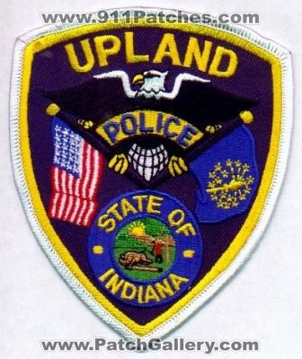 Upland Police
Thanks to EmblemAndPatchSales.com for this scan.
Keywords: indiana