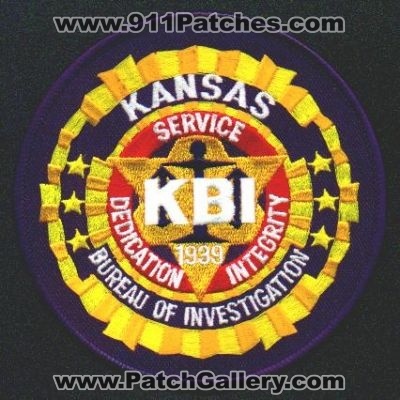 Kansas Bureau of Investigation
Thanks to EmblemAndPatchSales.com for this scan.
Keywords: police kbi