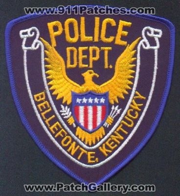 Bellefonte Police Dept
Thanks to EmblemAndPatchSales.com for this scan.
Keywords: kentucky department