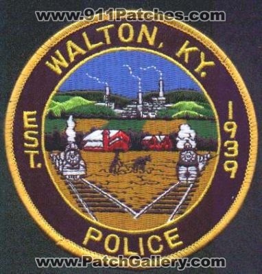 Walton Police
Thanks to EmblemAndPatchSales.com for this scan.
Keywords: kentucky