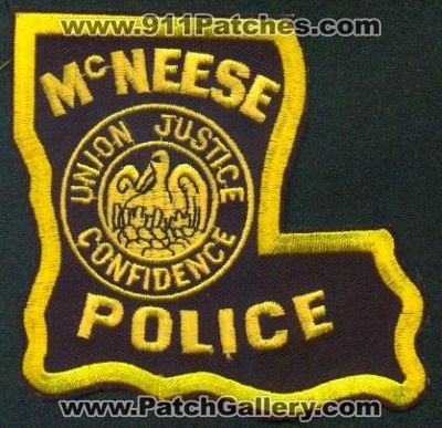 McNeese Police
Thanks to EmblemAndPatchSales.com for this scan.
Keywords: louisiana
