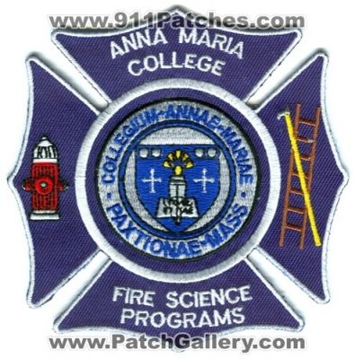 Anna Maria College Fire Science Programs (Massachusetts)
Scan By: PatchGallery.com
Keywords: collegium annae mariae paxtionae