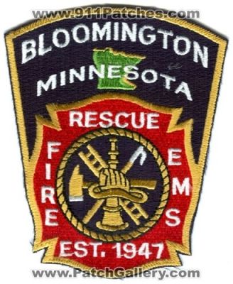 Minnesota - Bloomington Fire Rescue EMS (Minnesota) - PatchGallery.com ...