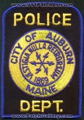 Auburn Police Dept
Thanks to EmblemAndPatchSales.com for this scan.
Keywords: maine city of department