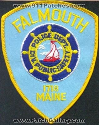 Falmouth Police Dept
Thanks to EmblemAndPatchSales.com for this scan.
Keywords: maine department div of public safety dps
