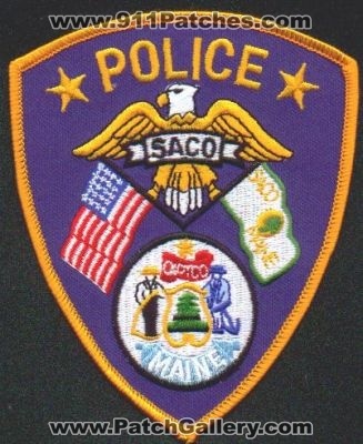 Saco Police
Thanks to EmblemAndPatchSales.com for this scan.
Keywords: maine