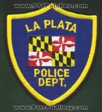 La Plata Police Dept
Thanks to EmblemAndPatchSales.com for this scan.
Keywords: maryland department laplata
