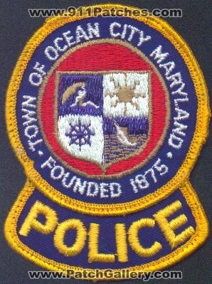 Ocean City Police
Thanks to EmblemAndPatchSales.com for this scan.
Keywords: maryland town of