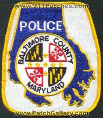 Baltimore County Police
Thanks to EmblemAndPatchSales.com for this scan.
Keywords: maryland