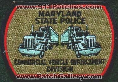 Maryland State Police Commercial Vehicle Enforcement Division
Thanks to EmblemAndPatchSales.com for this scan.
