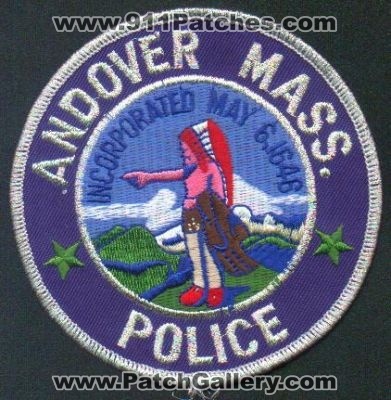 Andover Police
Thanks to EmblemAndPatchSales.com for this scan.
Keywords: massachusetts