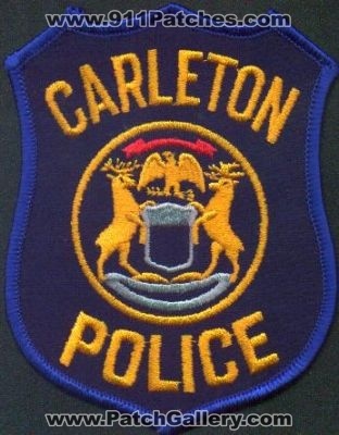 Carleton Police
Thanks to EmblemAndPatchSales.com for this scan.
Keywords: michigan