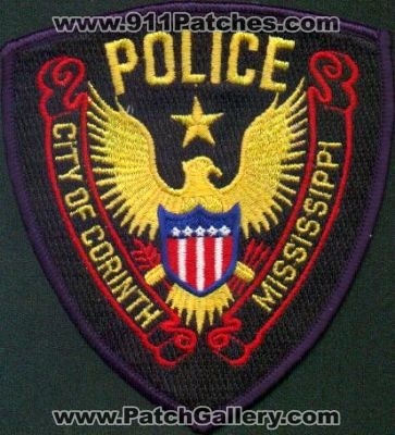 Corinth Police
Thanks to EmblemAndPatchSales.com for this scan.
Keywords: mississippi city of