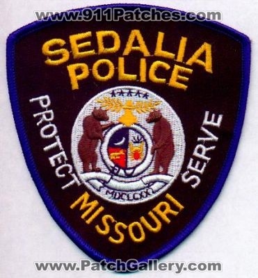 Sedalia Police
Thanks to EmblemAndPatchSales.com for this scan.
Keywords: missouri