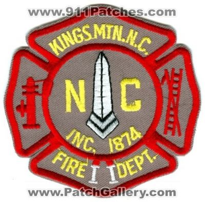 Kings Mountain Fire Department (North Carolina)
Scan By: PatchGallery.com
Keywords: mtn. n.c. dept.