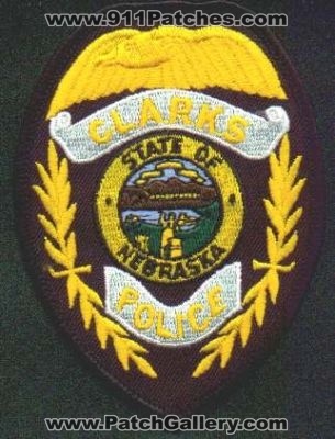 Clarks Police
Thanks to EmblemAndPatchSales.com for this scan.
Keywords: nebraska