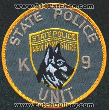 New Hampshire State Police K-9 Unit
Thanks to EmblemAndPatchSales.com for this scan.
Keywords: k9