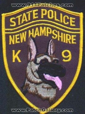 New Hampshire State Police K-9
Thanks to EmblemAndPatchSales.com for this scan.
Keywords: k9