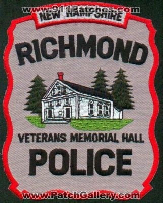 Richmond Police
Thanks to EmblemAndPatchSales.com for this scan.
Keywords: new hampshire