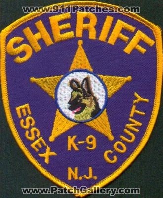Essex County Sheriff K-9
Thanks to EmblemAndPatchSales.com for this scan.
Keywords: new jersey k9