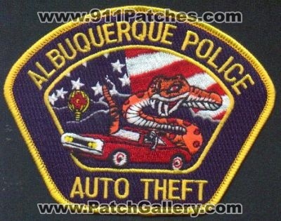 Albuquerque Police Auto Theft
Thanks to EmblemAndPatchSales.com for this scan.
Keywords: new mexico