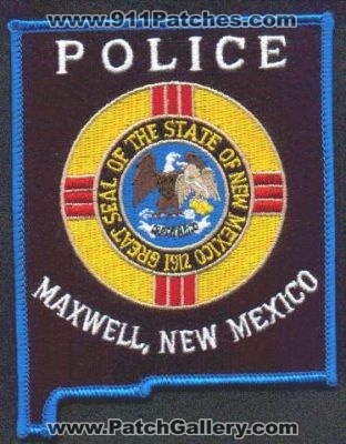 Maxwell Police
Thanks to EmblemAndPatchSales.com for this scan.
Keywords: new mexico
