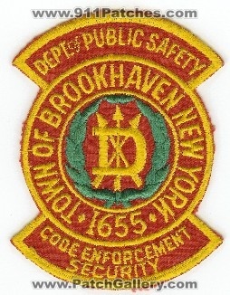 Brookhaven Dept of Public Safety Code Enforcement Security
Thanks to PaulsFirePatches.com for this scan.
Keywords: new york department dps