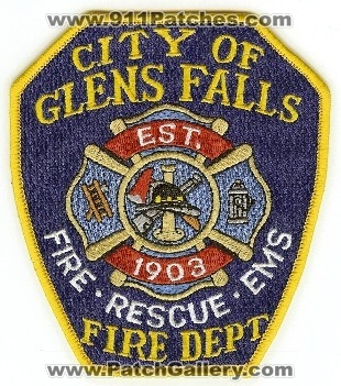 Glens Falls Fire Dept
Thanks to PaulsFirePatches.com for this scan.
Keywords: new york department city of rescue ems